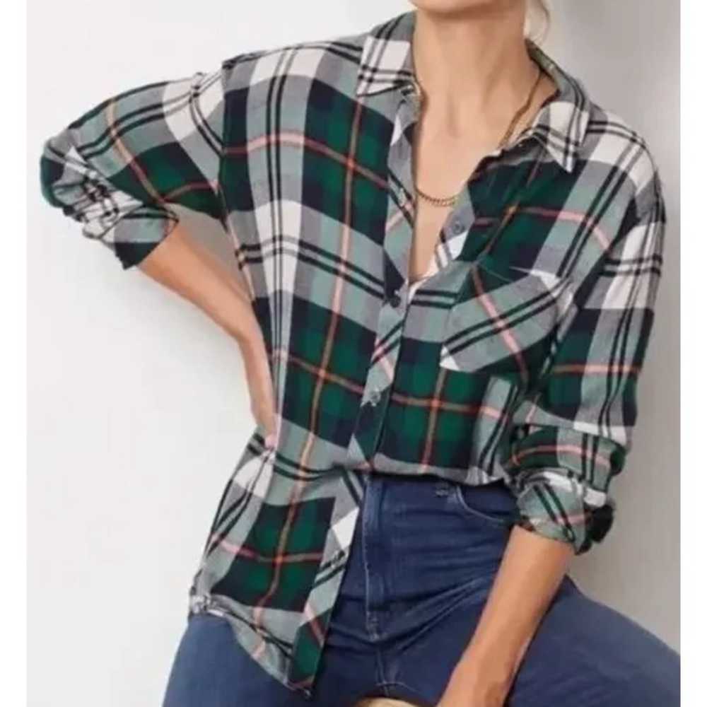 RAILS Hunter Flannel in Forest Navy Stone
